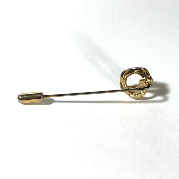 Knot Stick Pin, Gold tone, Classic Preppy Delicate for Hats Sweaters Blazers - Picture 3 of 6
